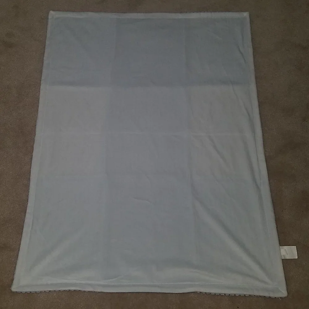 Hobby Lobby Blue White Patchwork Fleece Baby Blanket Lovey Minky Dot Stripes